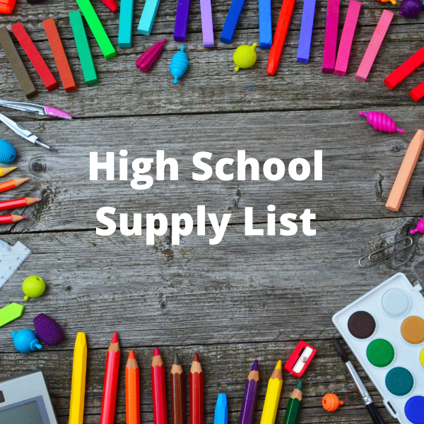List of Supplies for High School Students